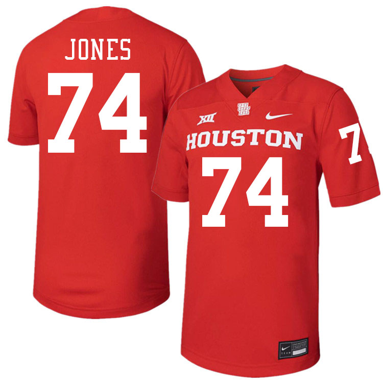 Josh Jones Houston Jersey,Houston Cougars #74 Josh Jones Jersey Youth College Uniforms-Red